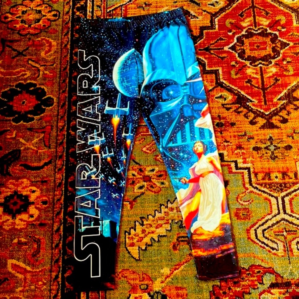 Star Warz Mighty Fine‎ Movie Poster Prints Women's Stretch Leggings